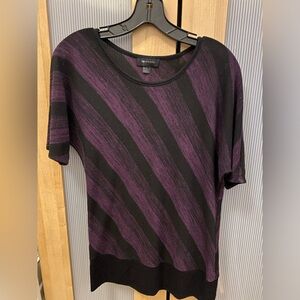 AB Studio purple and black boxy top Size small